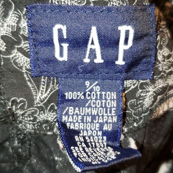 GAP high waist Lived-In Shorts Black Floral Print - Picture 8 of 8